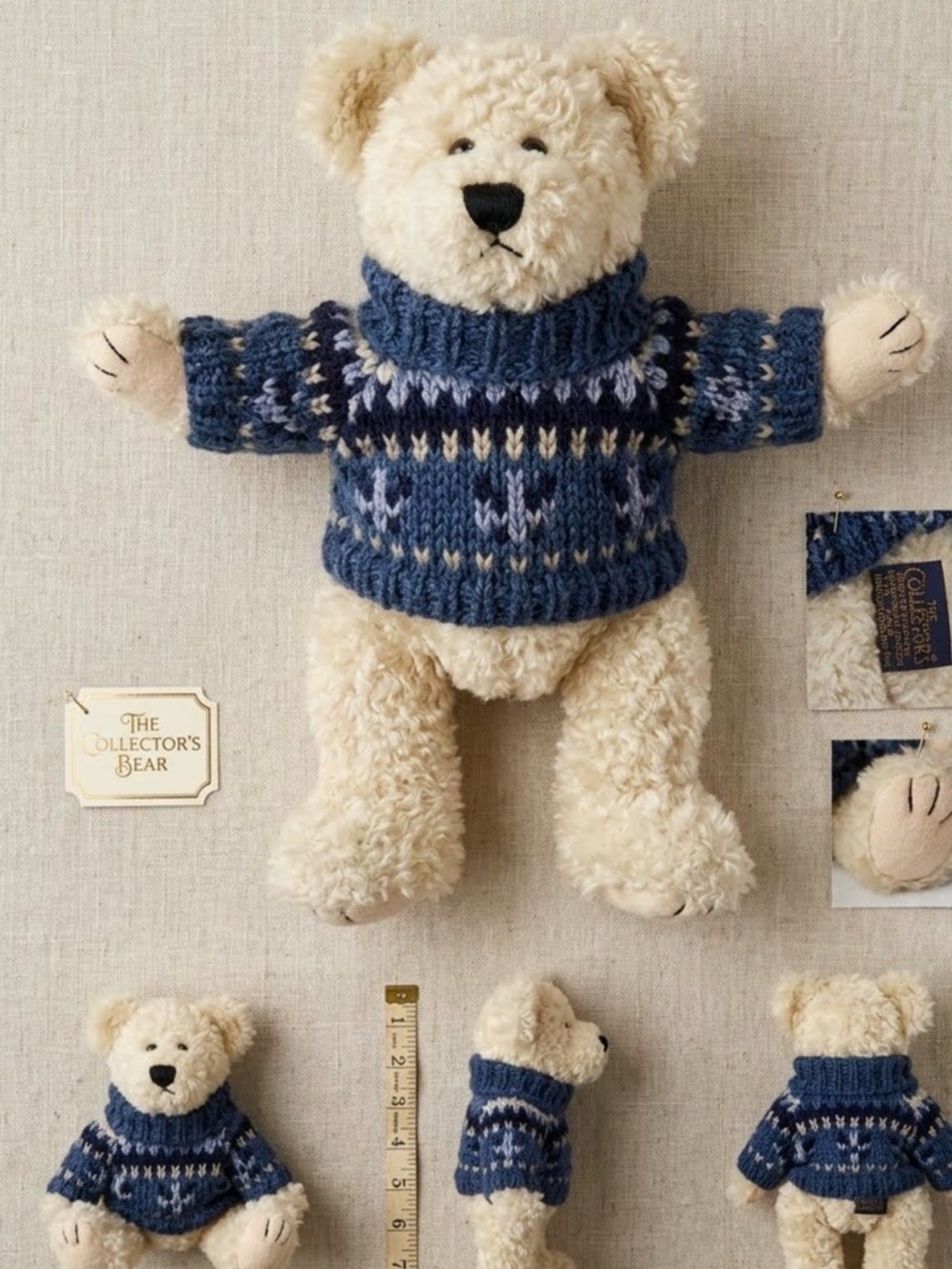Boyds Bears Knut Berriman white teddy blue sweater Collectible C. Berriman
